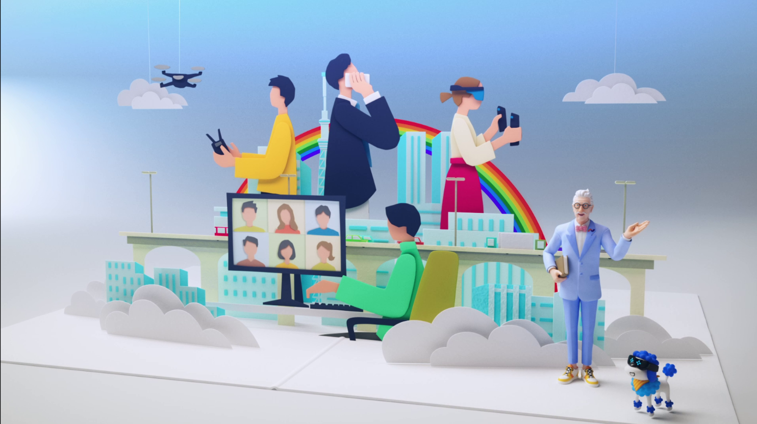 メッセージカードの中で物語が展開していきます