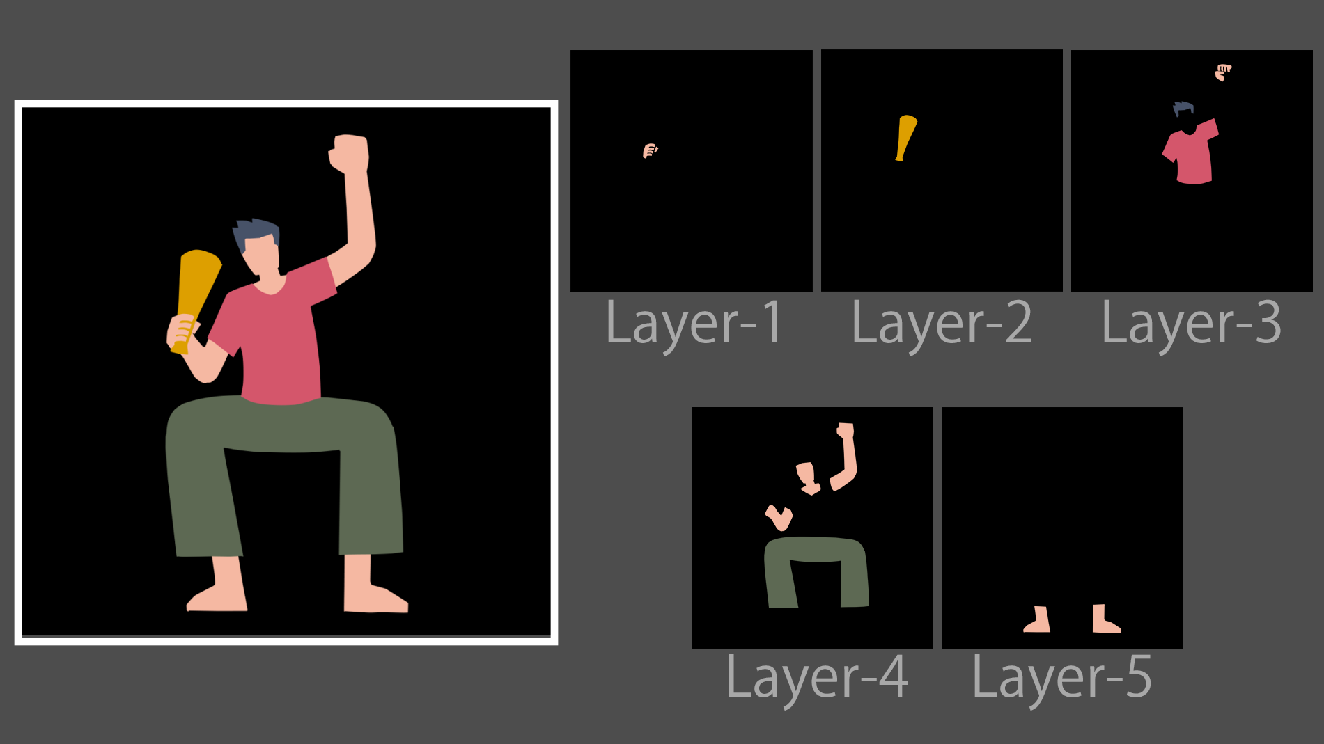 背景工程①|2D素材をパーツごとに分解