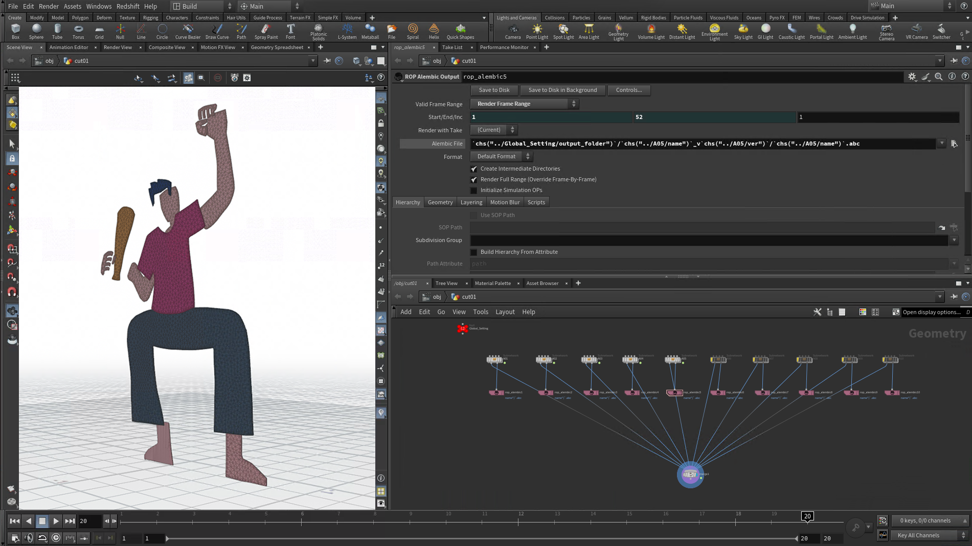 背景工程②|Houdiniで厚み付け・レイヤー配置・ノイズ調整