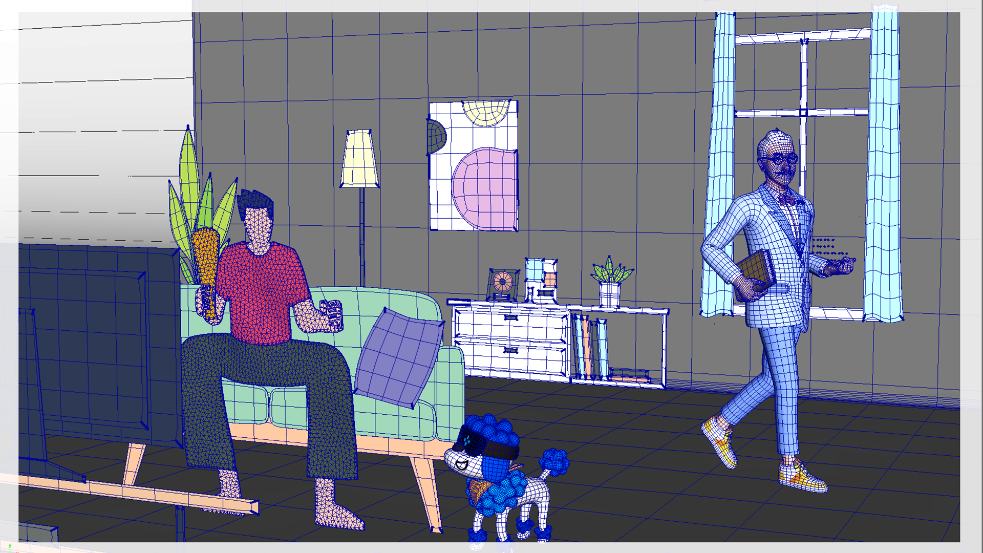 背景工程③|Mayaで読み込み、空間内にレイアウト