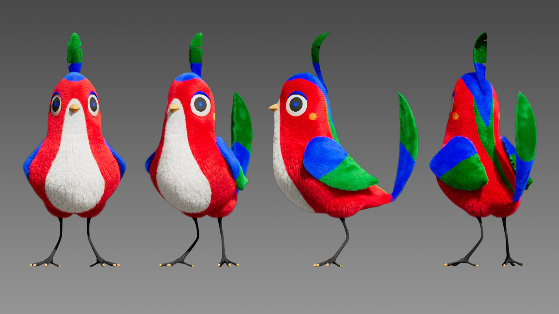 毛並み表現を加えた、リアル寄りの試作モデル